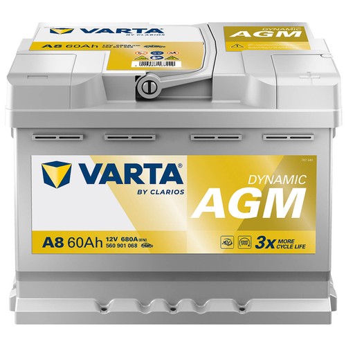 Varta dynamic agm 12v - a8, 60ah