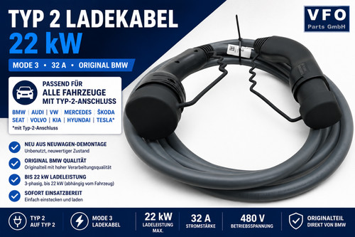 Typ ladekabel 22kw - 22kw, 32a