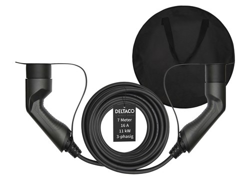 Deltaco auto ladekabel - ev-ladekabel, +